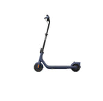 A side profile studio shot of the Segway C2 Pro kids' electric scooter in the Morandi Blue and Black color variant, isolated on a white background.