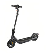 A three-quarter profile view of the stylish Segway E2 Pro electric KickScooter in black, isolated on a white background.