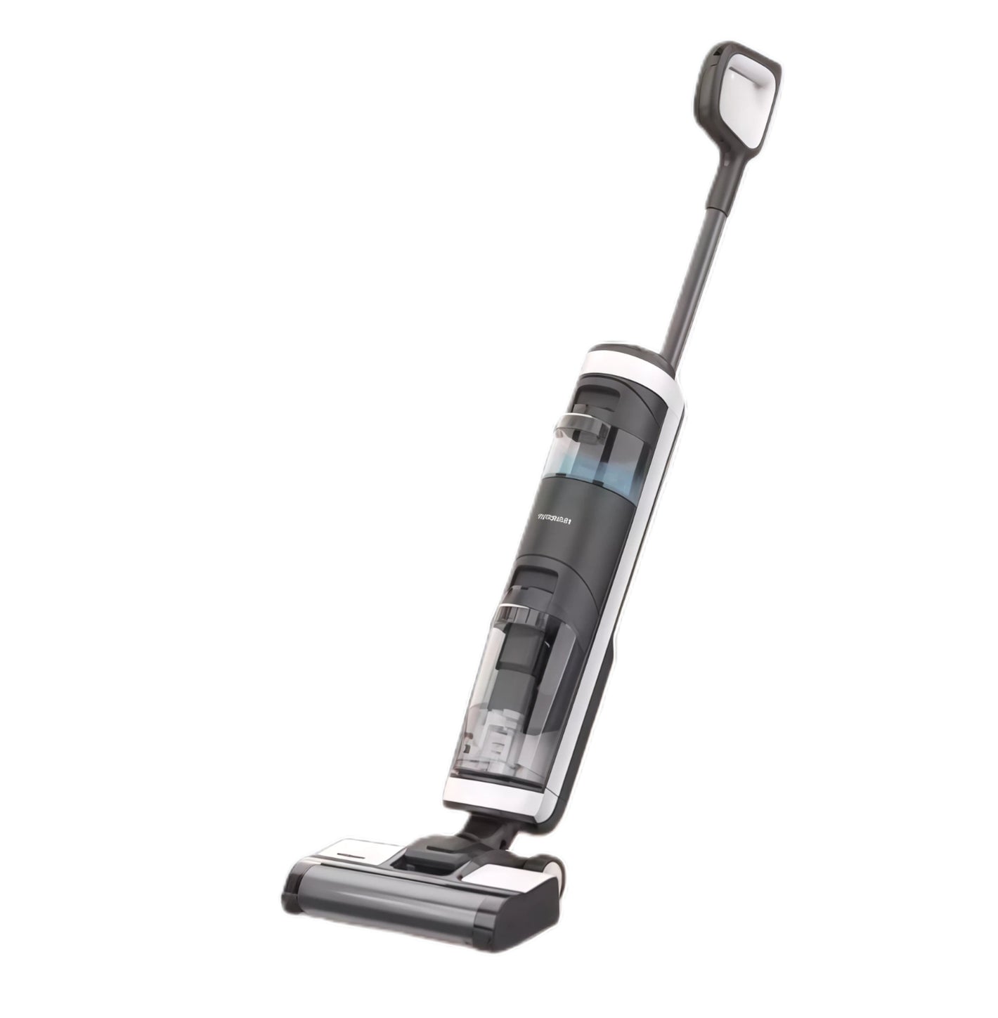 A full product image of the sleek Tineco GO H2O Sense cordless hard floor cleaner in a black and white finish, isolated on a white background.