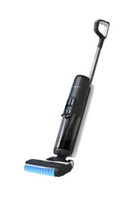 A full product shot of the sleek, black Tineco iFLOOR U5 Stretch cordless hard floor cleaner, highlighting its modern design and advanced brush head, isolated on a white background.
