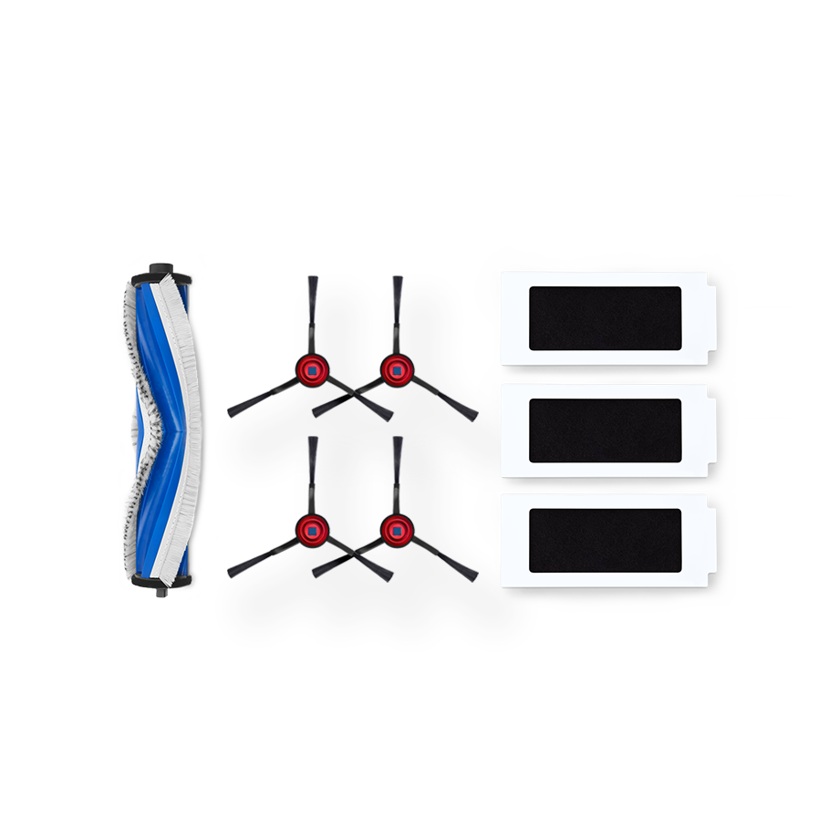 ECOVACS T30 and T30S Buddy Kit with one main brush, four side brushes and three filters