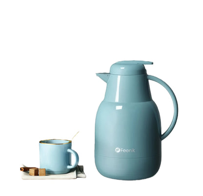 FEENIK Large Capacity Glass Insulated Jug – Home Tea & Coffee Vacuum Flask