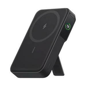 Anker MagGo A1654 10K power bank in black with fold-out stand