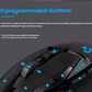 Logitech G502 HERO ergonomic right-handed shape side view