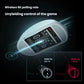 Cherry Xtrfy M68 Pro wireless gaming mouse underside showing 8000Hz polling rate versus 1000Hz tracking comparison