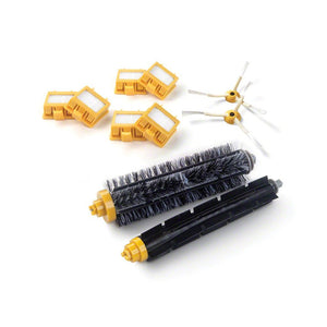 iRobot Roomba 700 kit with two main brushes, two side brushes and the yellow replacement filter set