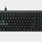 Logitech G515 RAPID TKL wired Hall Effect gaming keyboard hero shot in low-profile tenkeyless design
