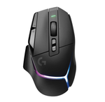 Logitech G502 X Plus wireless RGB gaming mouse in white top view