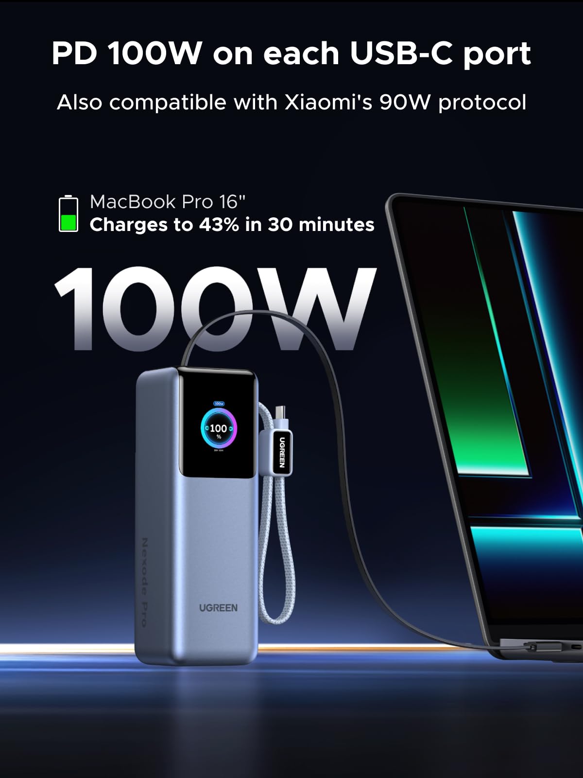 UGREEN 75702 25000mAh 200W Power Bank product view 3