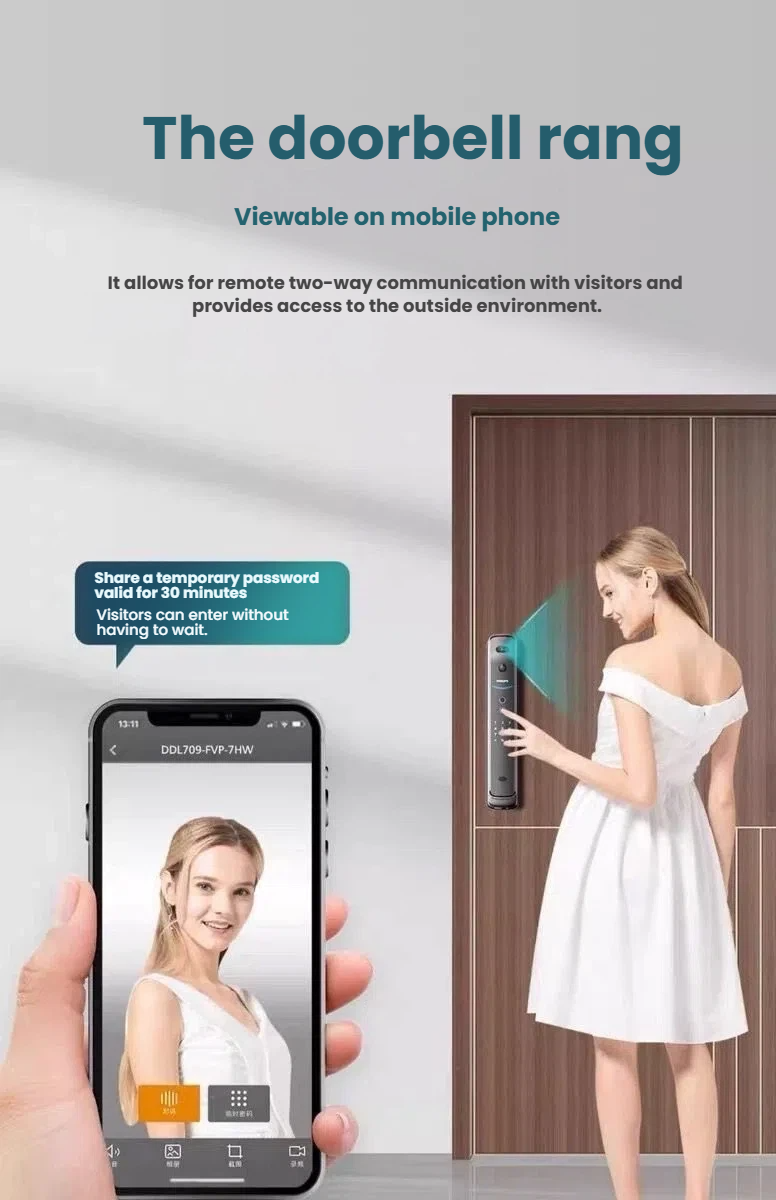 Philips DDL709 smart lock — push-pull handle and automatic mortise detail