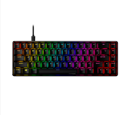 HyperX Alloy Origins 65 compact mechanical gaming keyboard with RGB lighting