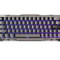 GravaStar Mercury V60 Pro 60% Hall Effect gaming keyboard hero shot in cyber-mecha aluminium design