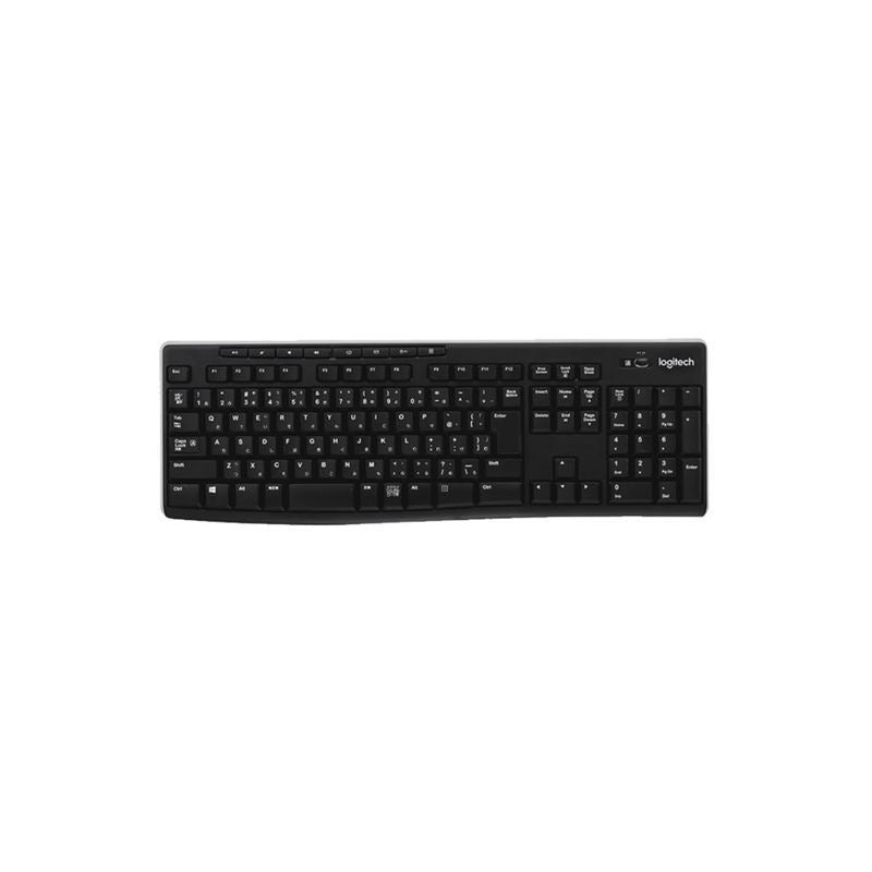 Logitech K270 full-size wireless office keyboard hero shot with numpad