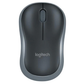 Logitech M185 wireless mouse in grey top view with USB nano receiver