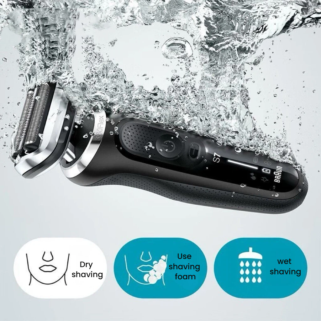Braun Series 7 71-B1000s 100% waterproof shaver for dry, foam and wet shaving
