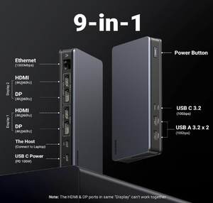 UGREEN Revodok Pro 209 nine-port connection layout