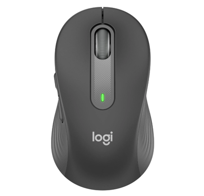 Logitech Signature M650 wireless mouse in black top view