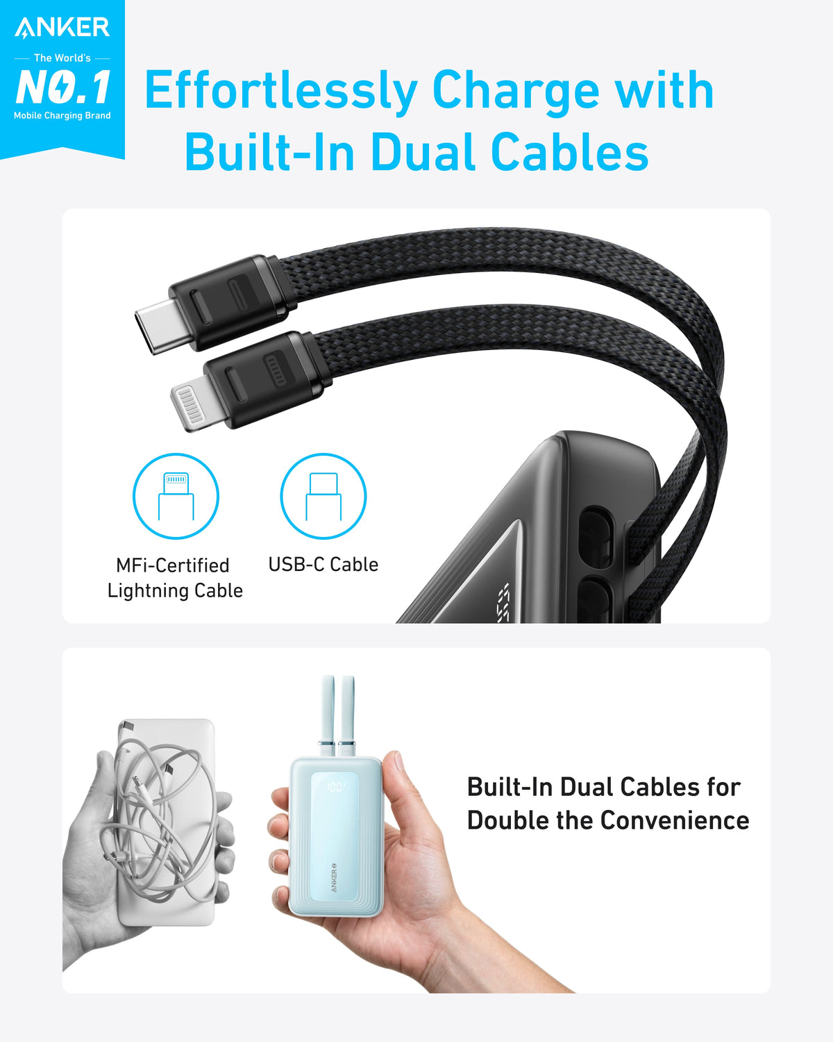 Anker Zolo A110L 10000mAh 30W Power Bank product view 2