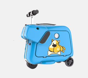 Airwheel SQ3 Electric Rideable Smart Scooter Suitcase for children with blue