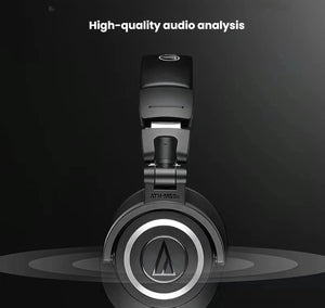 Front-facing view of Audio-Technica ATH-M50xENSO headphones highlighting the iconic logo and premium build — engineered for high-quality audio analysis and professional-grade sound accuracy.