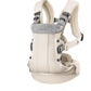 BabyBjörn Harmony Carrier Mesh in oatmeal beige – neutral tone with breathable mesh construction ideal for parents seeking style and function