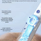 Diagram of Babycare baby hair clipper’s internal suction system: turbine motor creates powerful airflow, partition prevents clogging, and large storage compartment holds cut hair
