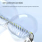 Close-up of Babycare baby hair clipper’s patented one-piece resin ball (little yellow bead), smooth and rounded to prevent scratching delicate baby skin
