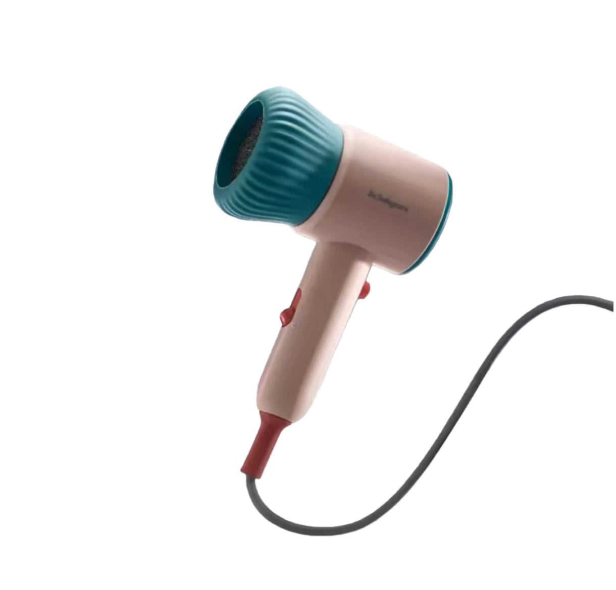 Babycare baby hair dryer in pink and teal color with soft airflow design, ideal for safe and gentle drying of infant and toddler hair