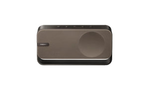A top-down view of the Bose SoundLink Home Bluetooth Speaker in a sophisticated black and bronze finish, highlighting its premium and elegant aesthetic.