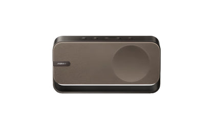A top-down view of the Bose SoundLink Home Bluetooth Speaker in a sophisticated black and bronze finish, highlighting its premium and elegant aesthetic.