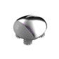 Front view of the Breo Scalp Mini waterproof scalp massager in black and silver. The compact, ergonomic design features a single power button and soft silicone nodes for gentle scalp stimulation.