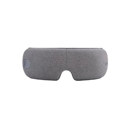 Front view of the Breo iSee M foldable eye massager in grey, featuring a sleek design with breathable fabric and ergonomic contours for comfortable eye care.