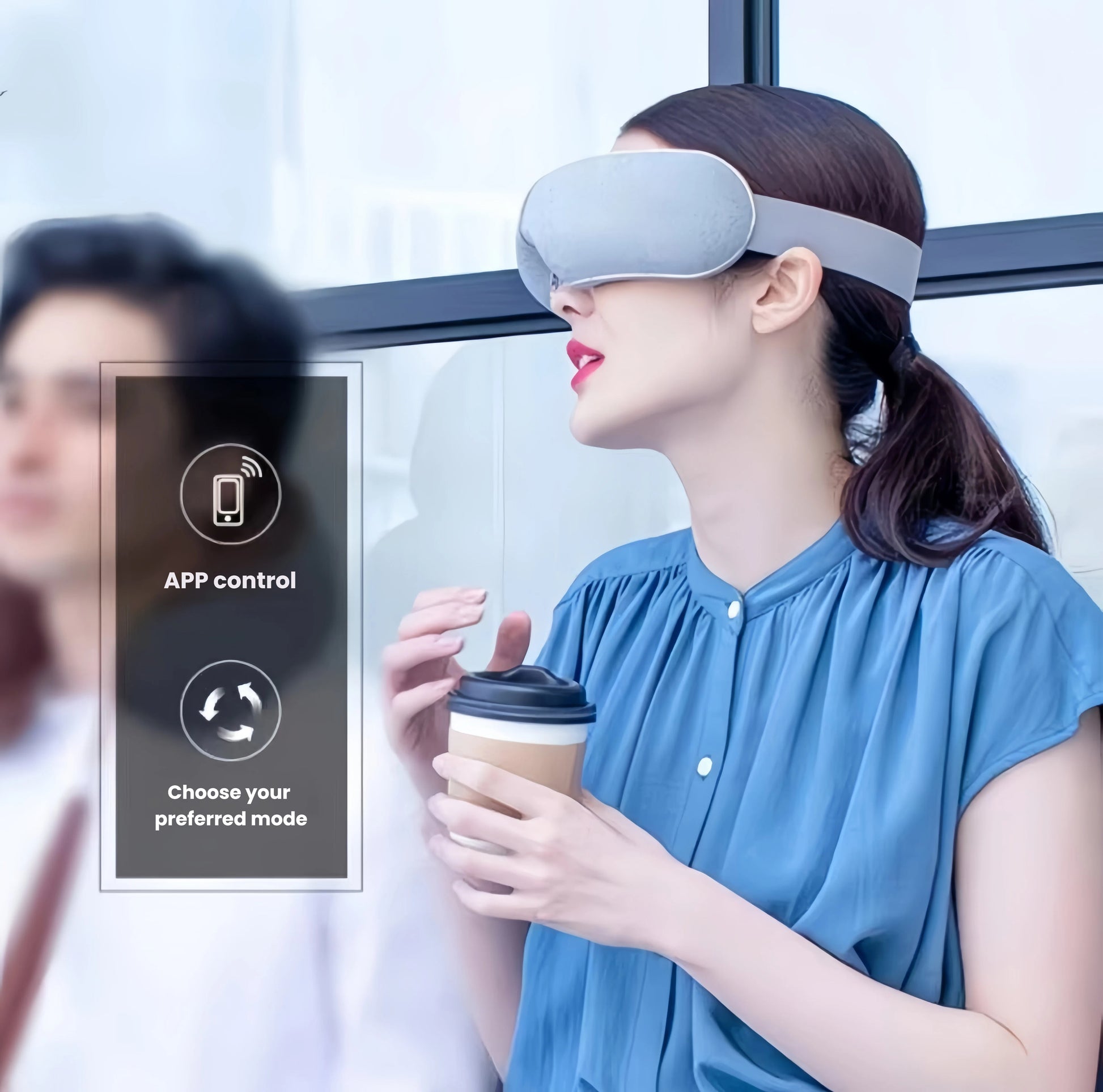 sk offers app control and personalized massage modes for digital eye strain relief during work hours.