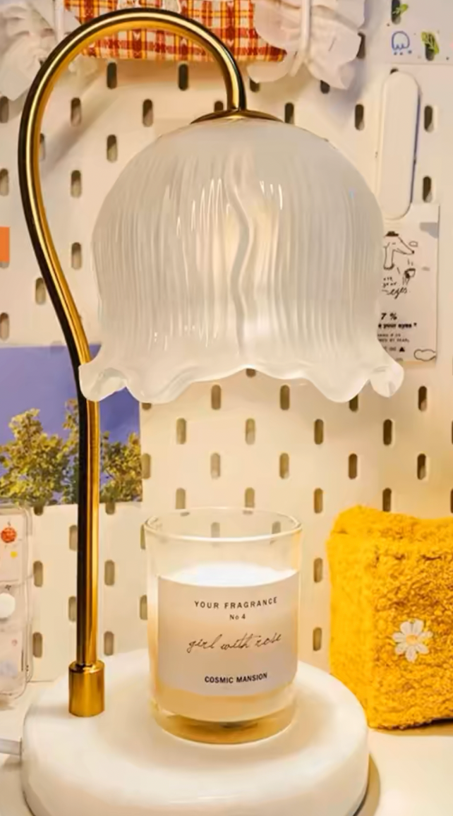 Candle Lamp Lily Aromatherapy Non Flammable & Adjustable Temperature