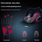 Diagram illustrating the ergonomic design of the Cherry Xtrfy M68 WL gaming mouse. Featuring a low front end and contoured shape, it supports multiple grip styles — palm, claw, and fingertip — with optimized contact points for reduced fatigue and improved comfort during long gaming sessions.