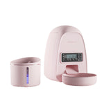 Pastel-pink DOGNESS Mini feeder and 1 L fountain kit, matching colors for stylish, coordinated cat or small-dog feeding station.