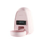 Pastel-pink DOGNESS Mini automatic pet feeder with digital display and anti-jam dispenser for cats and small dogs.