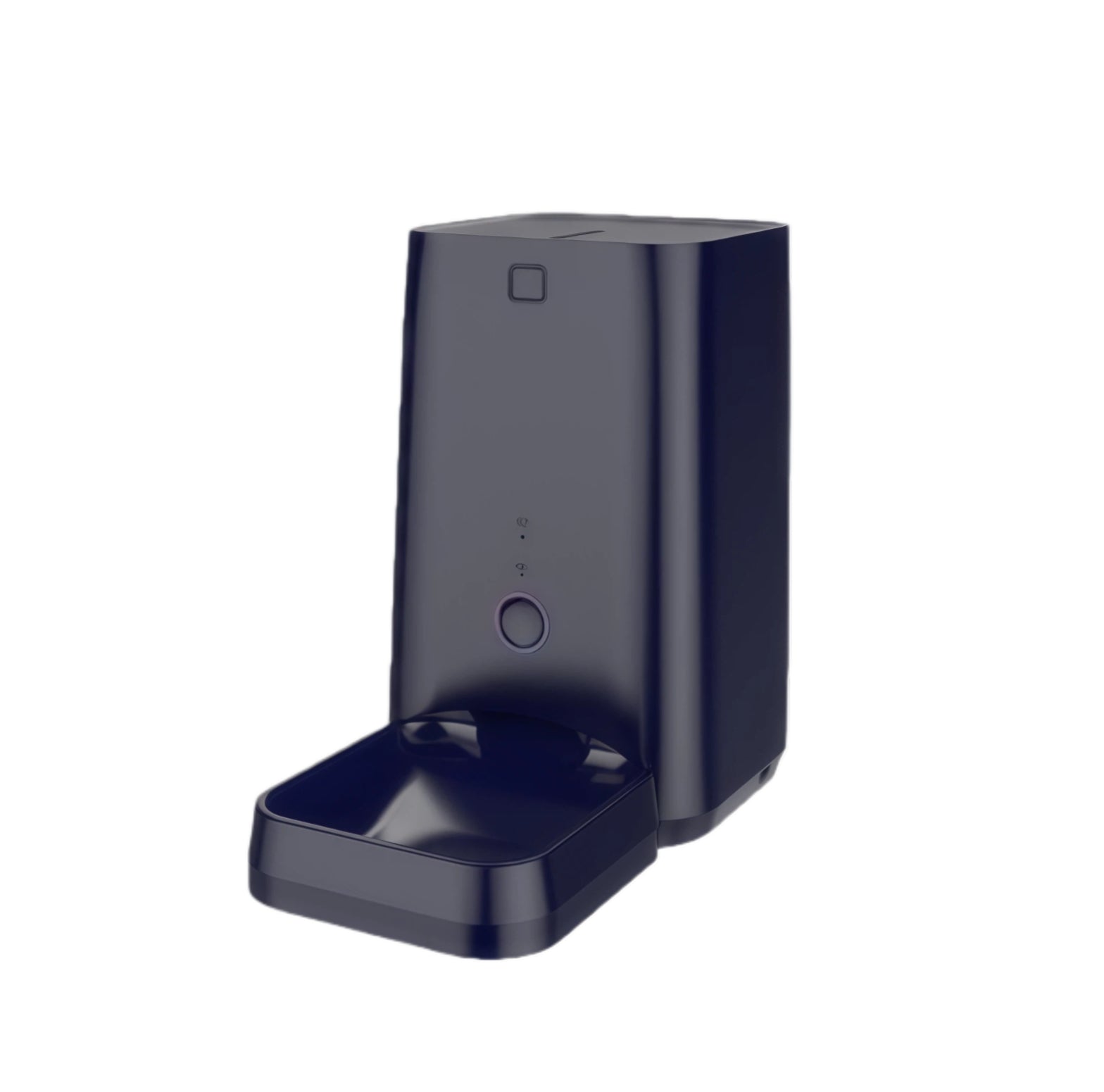 Navy blue DOGNESS 6L Wi-Fi feeder with built-in microphone, sleek design for modern pet parents.