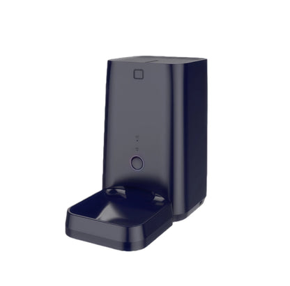 Navy blue DOGNESS 6L Wi-Fi feeder with built-in microphone, sleek design for modern pet parents.