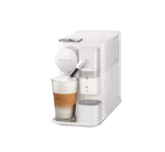 DeLonghi Lattissima One EN510W Nespresso Coffee Machine showcasing a freshly brewed latte.