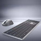 Elegant shot of the Dell KM7120W wireless keyboard and mouse set on a gradient gray background. The premium build quality, ergonomic shape, and seamless connectivity make this set perfect for both home and corporate environments.
