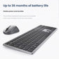 The Dell KM7120W wireless keyboard and mouse set displayed together on a clean white background. This durable, multi-device compatible kit features long-lasting battery performance with up to 36 months of use, making it ideal for daily productivity and office work.