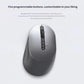 Top-down view of the Dell KM7120W wireless mouse featuring five programmable buttons, including scroll wheel and side controls. Users can customize these buttons for quick access to frequently used functions, improving workflow efficiency.
