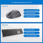 Feature infographic for the Dell KM7321W wireless keyboard and mouse set, highlighting key specs: connect up to 3 devices simultaneously, 4000 DPI optical tracking, 5 programmable buttons on the mouse, 12-key programmable keyboard, battery status indicator, and up to 3-year extended battery life.