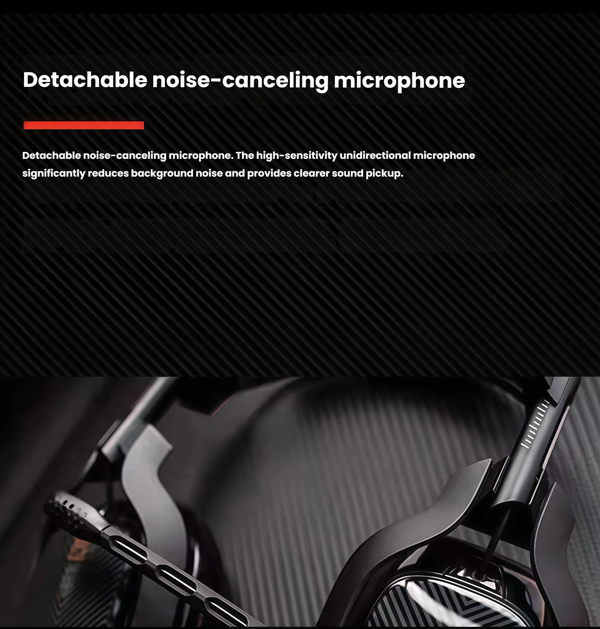 Close-up of the A40 TR’s unidirectional boom microphone, illustrating its detachable design and noise-canceling capabilities for tournament-grade voice chat.