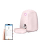 Pastel-pink Dogness Mini 2 L Wi-Fi pet feeder with app-based portion control and timed feeding for cats and small dogs.