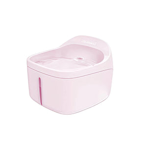 Pink Dogness pet water fountain with sleek design, transparent water level window, and automatic circulation system for fresh drinking water

