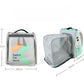 Expanded view of Dogness pet carrier showing increased interior space: 43cm height, 36cm width, 54cm depth – perfect for larger cats or extra room during travel