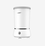 Front view of Dogness Automatic Pet Foot Wash Cup showing power button and minimalist white design – simple to operate for daily pet care