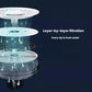 Diagram of Dogness water fountain’s multi-stage filtration system showing water flow through multiple layers to remove impurities and deliver fresh water